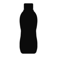 garrafa de plástico ícone de cor preta vetor