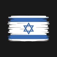 vetor de pincel de bandeira de israel. bandeira nacional