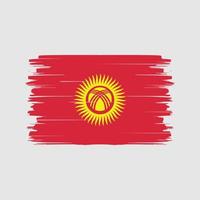 vetor de pincel de bandeira do Quirguistão. bandeira nacional