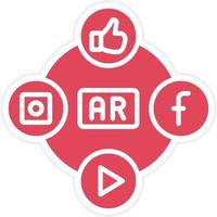 ar estilo de ícone social vetor