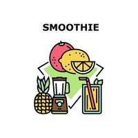 ilustração de cor de conceito de vetor de bebida de smoothie