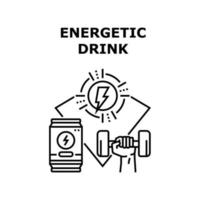ilustração de conceito de vetor de bebida energética preta