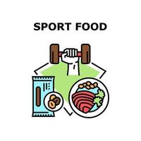 ilustração de cor de conceito de vetor de comida bio esportiva