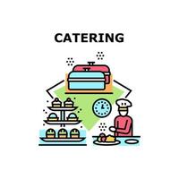ilustrações vetoriais de ícones de serviço de catering vetor