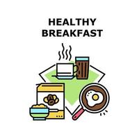 ilustração vetorial de ícone de café da manhã saudável