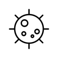 vetor de ícone de coronavírus. ilustração de símbolo de contorno isolado