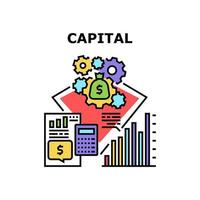 ilustração de cor de conceito de vetor de capital financeiro