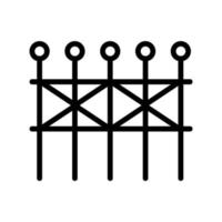 vetor de ícone de cerca de metal. ilustração de símbolo de contorno isolado