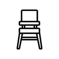 cadeira de transformador para alimentar a ilustração de contorno vetorial de ícone vetor