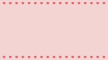 forma de coração rosa bonito em fundo rosa, perfeito para papel de parede, pano de fundo, cartão postal e plano de fundo para seu projeto vetor