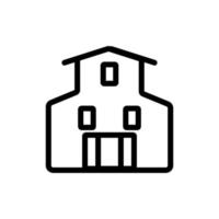 vetor de ícone de fazenda. ilustração de símbolo de contorno isolado