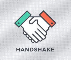 Livre Ícone de vetor de Handshake Flat