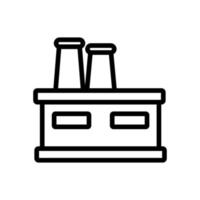 vetor de ícone de fábrica. ilustração de símbolo de contorno isolado