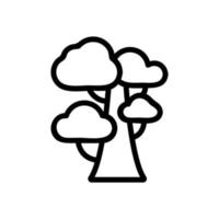 ilustração de contorno de vetor de ícone de árvore de eucalipto