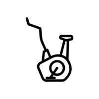 ilustração de contorno de vetor de ícone de academia cardio de bicicleta ergométrica
