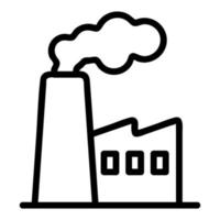 vetor de ícone de poluição da indústria. ilustração de símbolo de contorno isolado