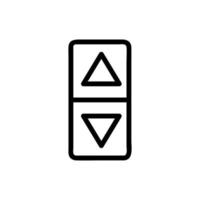 o botão do elevador é um ícone de vetor de ícone. ilustração de símbolo de contorno isolado