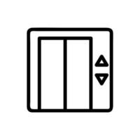 vetor de ícone da porta do elevador. ilustração de símbolo de contorno isolado