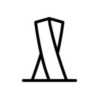 vetor de ícone de arranha-céu. ilustração de símbolo de contorno isolado