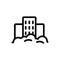 vetor de ícone de cidade de poeira. ilustração de símbolo de contorno isolado