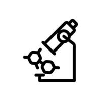 vetor de ícone de microscópio de drogas. ilustração de símbolo de contorno isolado