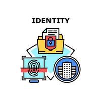 ilustração de cor de conceito de vetor de sistema de identidade