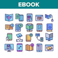 conjunto de ícones de coleção de ferramentas eletrônicas ebook vetor
