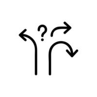 dúvidas e pensamentos do vetor ícone. ilustração de símbolo de contorno isolado