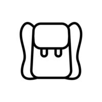 ilustração de contorno de vetor de ícone de mochila de couro simples