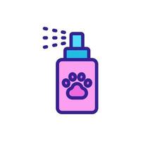 ilustração de contorno de vetor de ícone de garrafa de spray de treinamento de cães