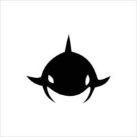 ilustração em vetor logotipo da orca. sinal e símbolo da baleia assassina.