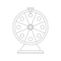 planilha de rastreamento da roda da fortuna para crianças vetor