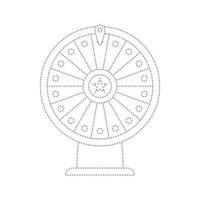 planilha de rastreamento da roda da fortuna para crianças vetor