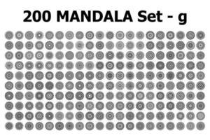 várias coleções de mandala - padrão de ioga de 200 conjuntos