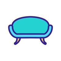 vetor de ícone de sofá temporário. ilustração de símbolo de contorno isolado
