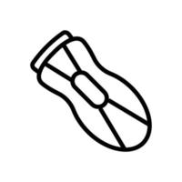 ilustração de contorno de vetor de ícone de ferramenta eletrônica depiladora