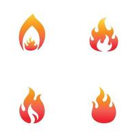 logotipo de fogo ou chama, logotipo de bola de fogo e brasas. usando um conceito de design vetorial. vetor