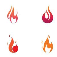 logotipo de fogo ou chama, logotipo de bola de fogo e brasas. usando um conceito de design de modelo de ilustração vetorial. vetor
