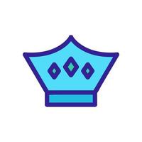 vetor de ícone de coroa principesca. ilustração de símbolo de contorno isolado
