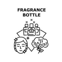 ilustração de conceito de vetor de garrafa de fragrância preta