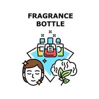 ilustração de cor de conceito de vetor de garrafa de fragrância