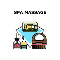 ilustração de cor de conceito de vetor de massagem spa