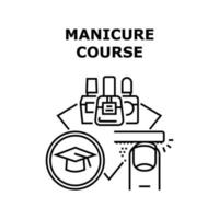 ilustração de conceito de vetor de curso de manicure preta