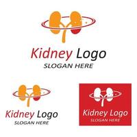 ilustração vetorial de logotipo de saúde renal vetor