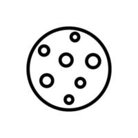 vetor de ícone de biscoito delicioso. ilustração de símbolo de contorno isolado