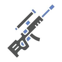 estilo de ícone de rifle de atirador designado vetor