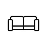 vetor de ícone de sofá confortável. ilustração de símbolo de contorno isolado