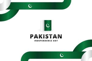 fundo de design do dia da independência do paquistão para o momento internacional vetor
