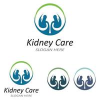 ilustração vetorial de logotipo de saúde renal vetor