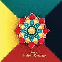 lindo rakhi decorativo para design de cartão raksha bandhan festival indiano vetor